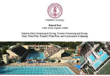 Photo of the Belardi Pool at the Avery Aquatic Center at Stanford University