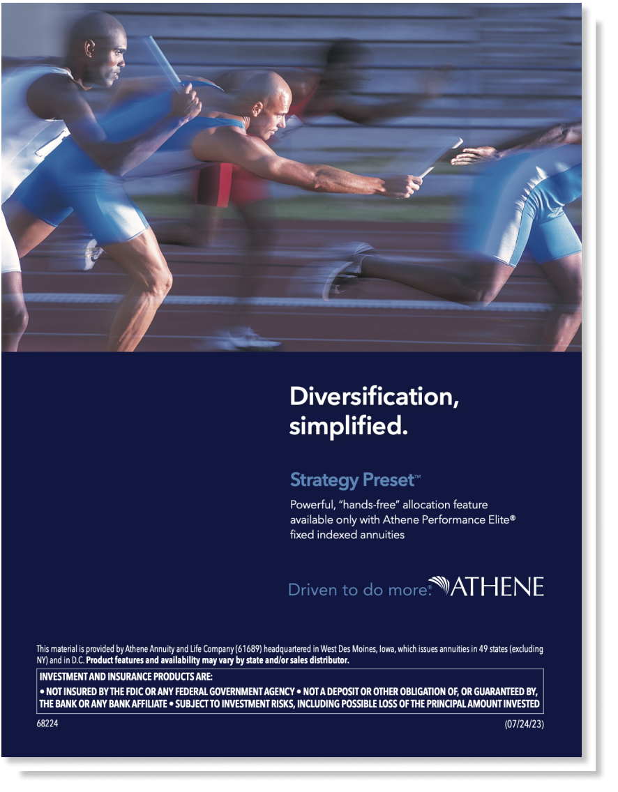 A mockup of the cover of the Strategy Preset brochure PDF